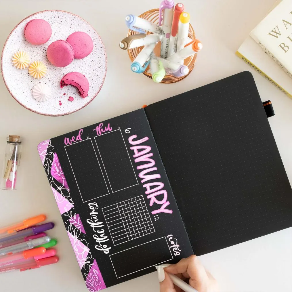 A5 - BLACK OUT JOURNAL - DOT GRID - 250 GSM - Image 9
