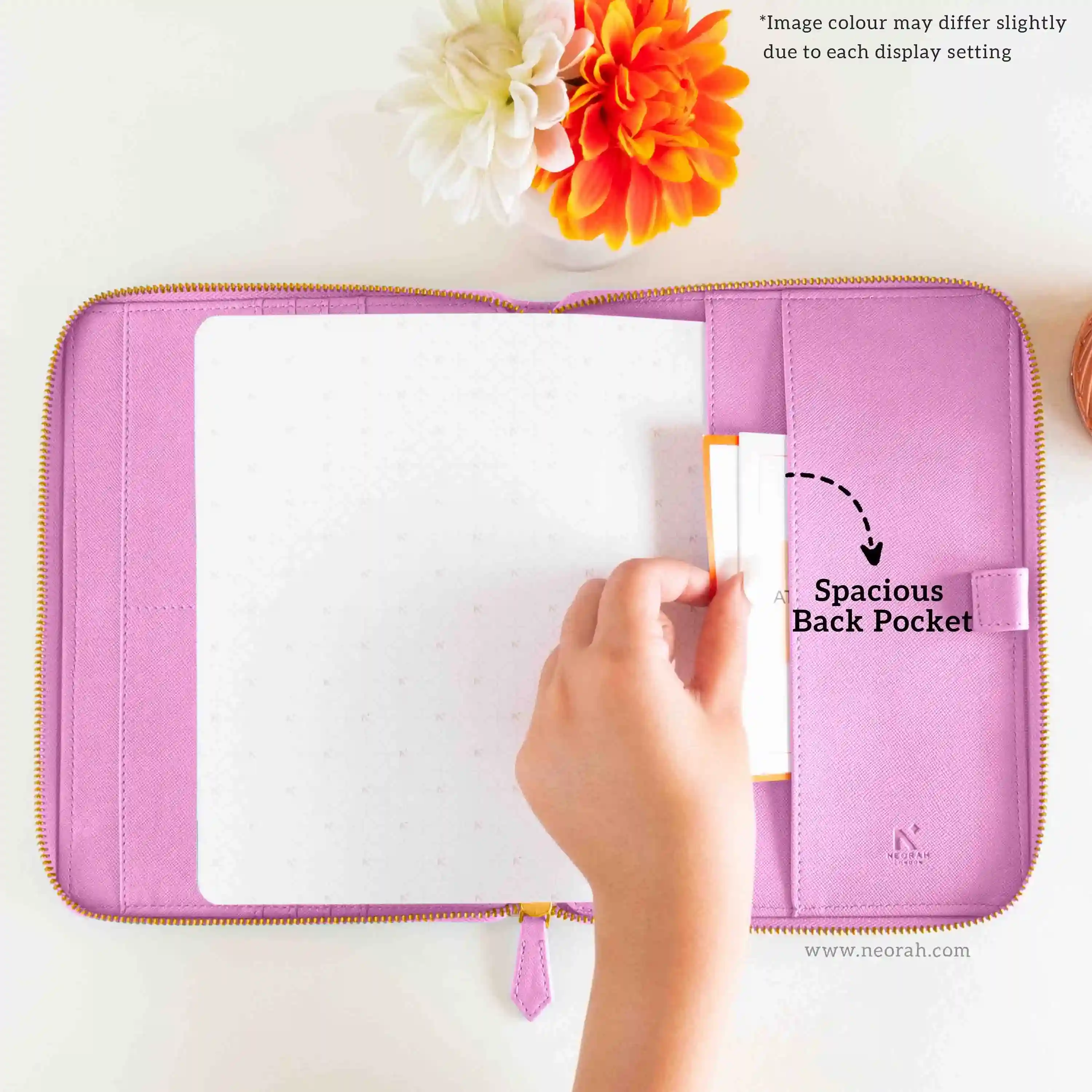 A5 - REFILLABLE QUILTED ORGANISER SLEEVE - ZIP - Image 106