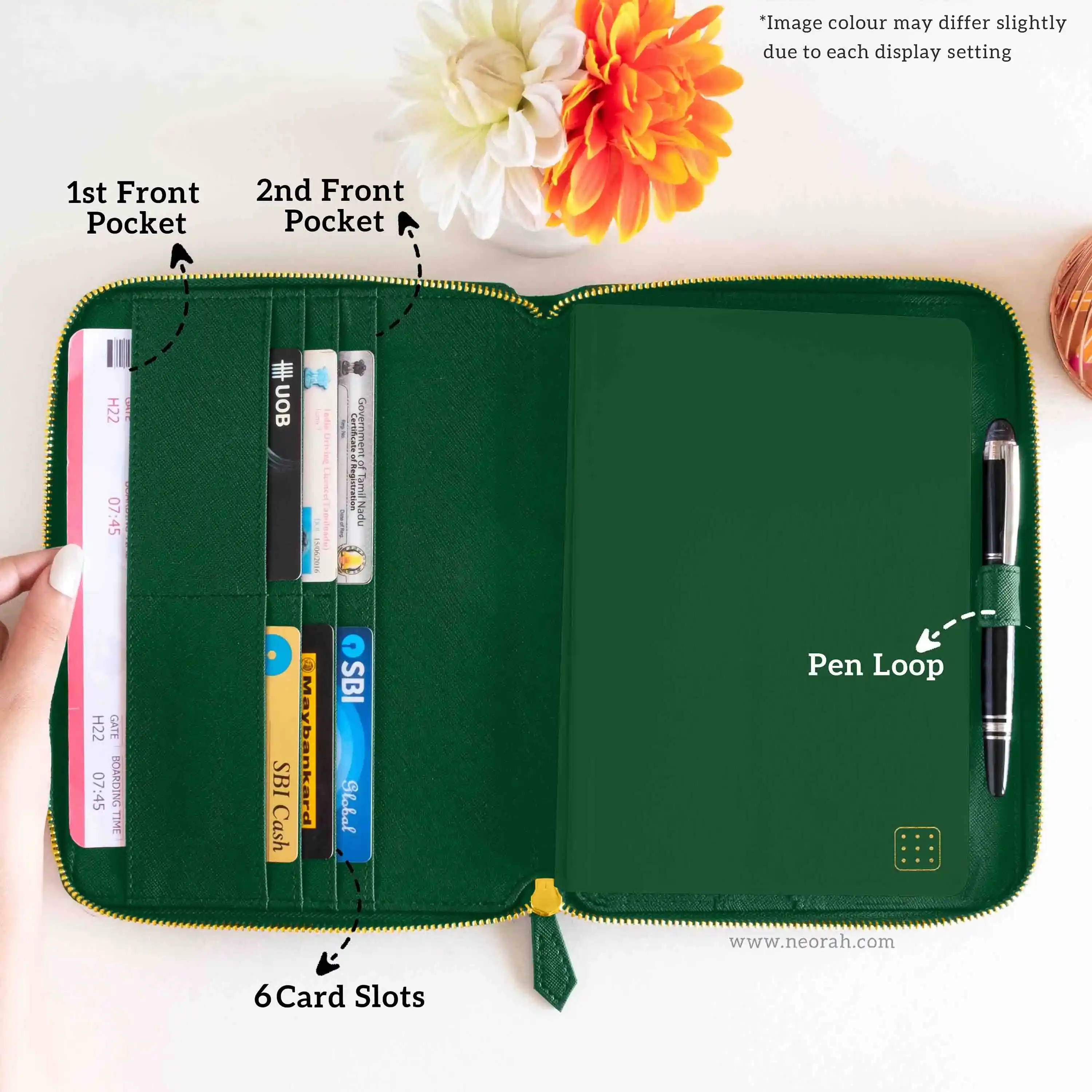 A5 - REFILLABLE QUILTED ORGANISER SLEEVE - ZIP - Image 11