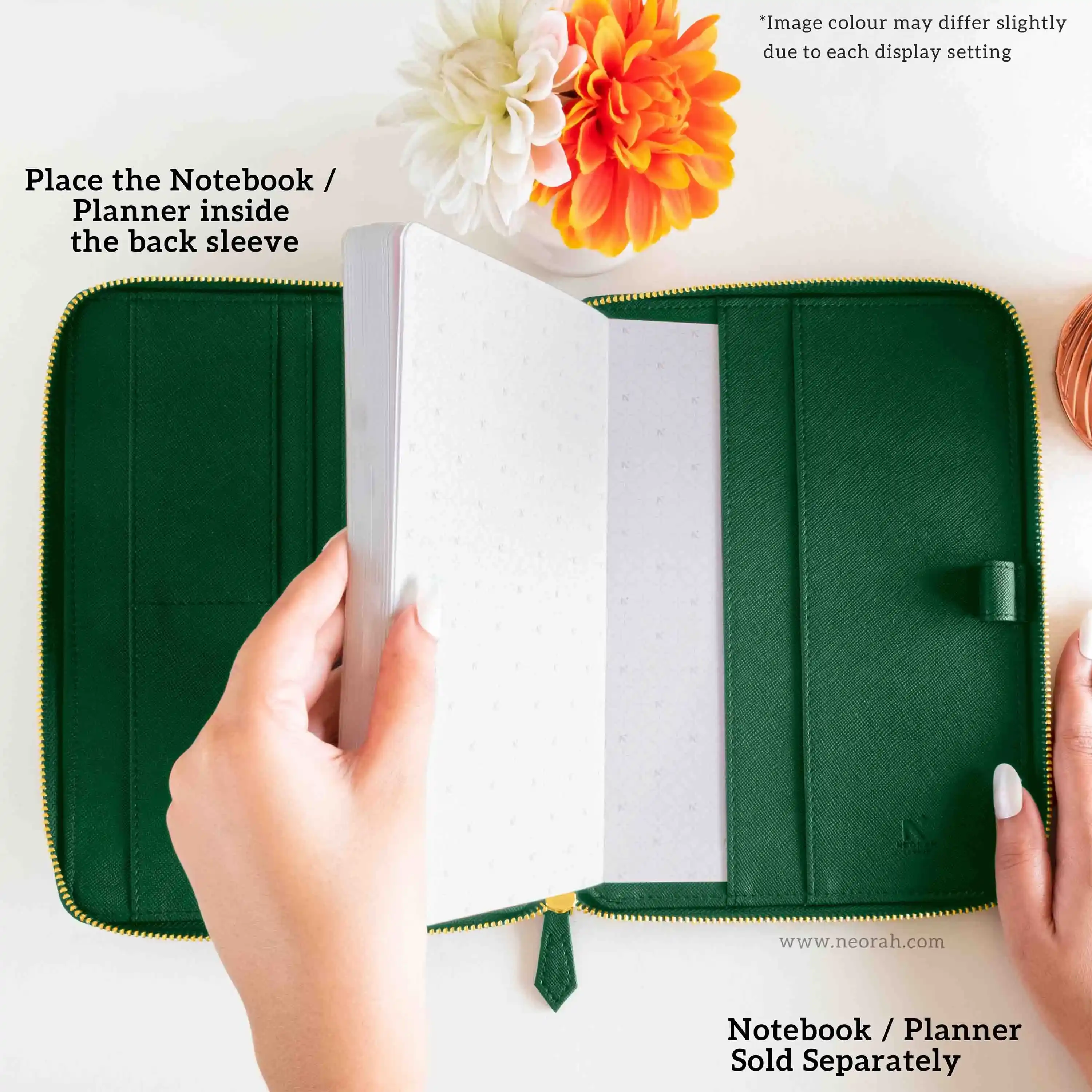 A5 - REFILLABLE QUILTED ORGANISER SLEEVE - ZIP - Image 12