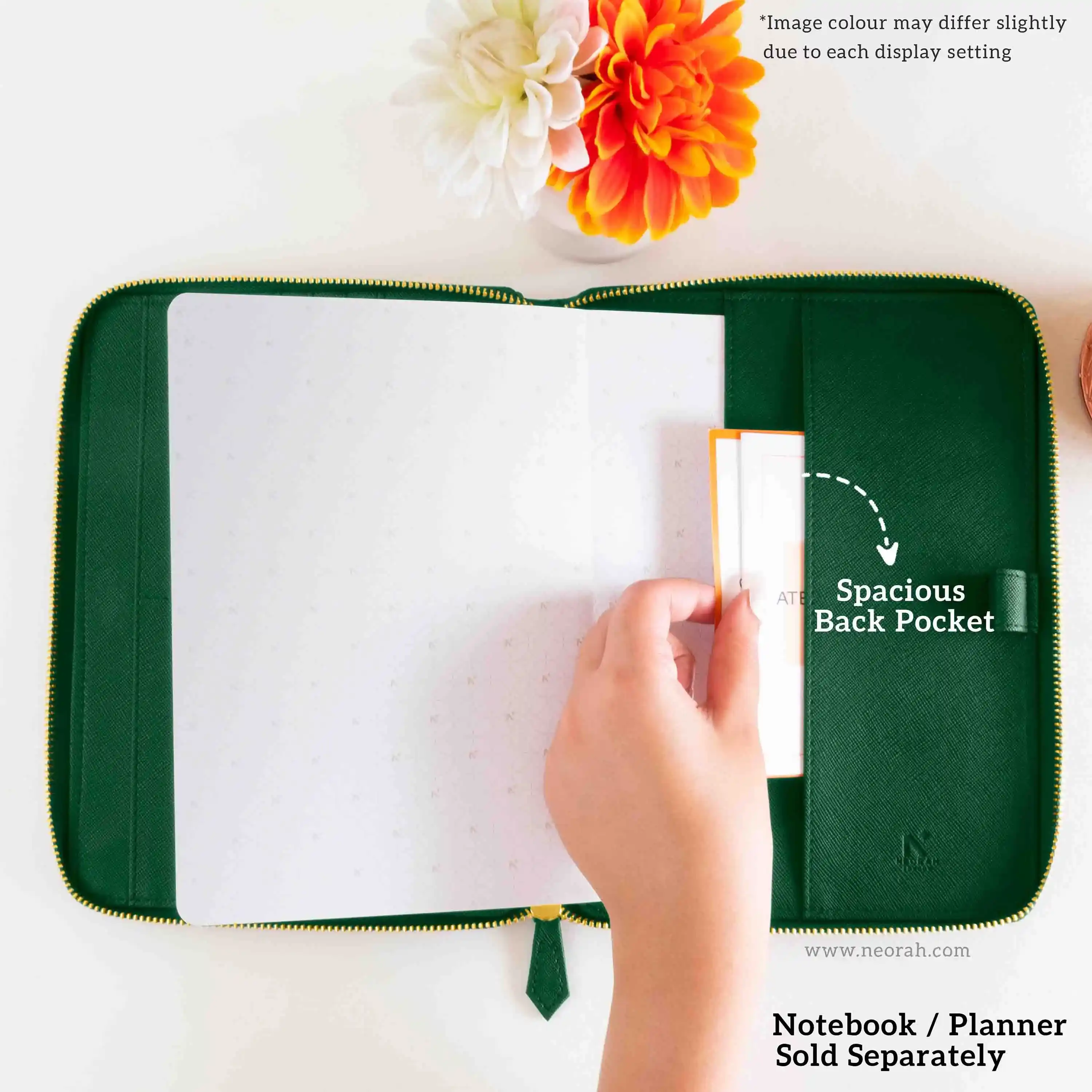 A5 - REFILLABLE QUILTED ORGANISER SLEEVE - ZIP - Image 14