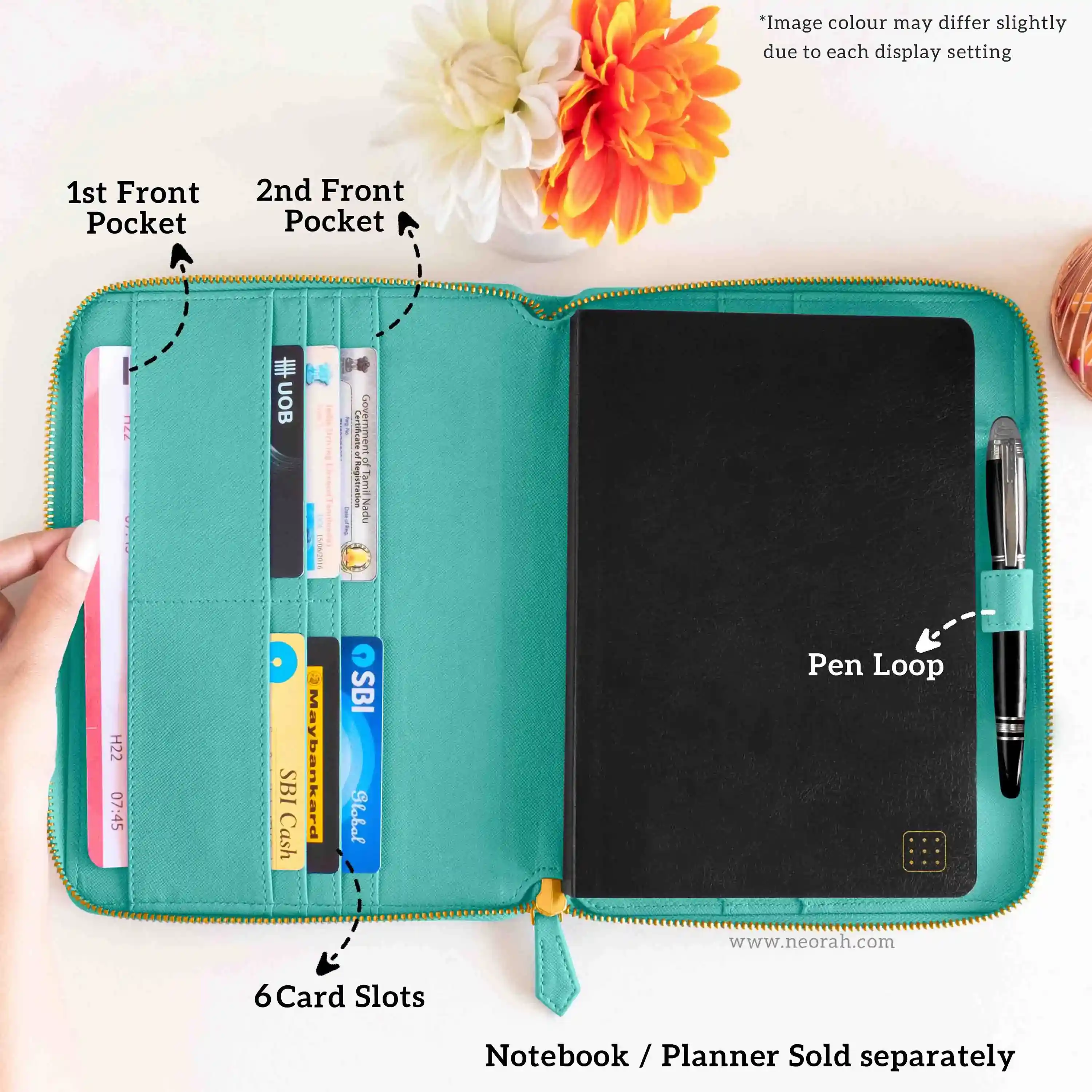 A5 - REFILLABLE QUILTED ORGANISER SLEEVE - ZIP - Image 190
