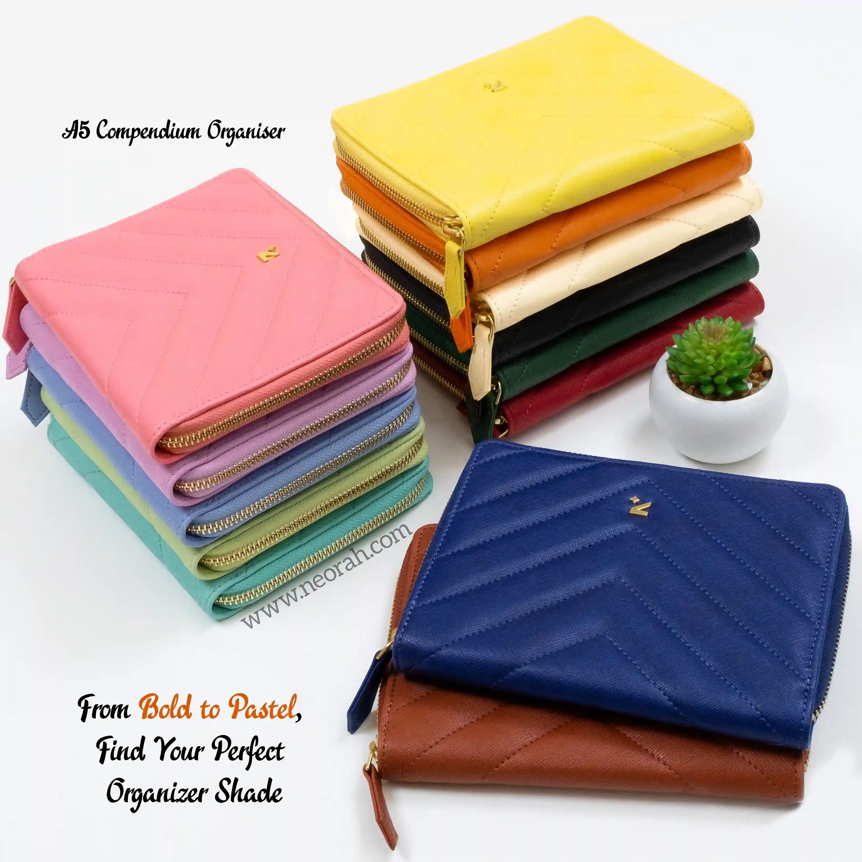 A5 - REFILLABLE QUILTED ORGANISER SLEEVE - ZIP - Image 204
