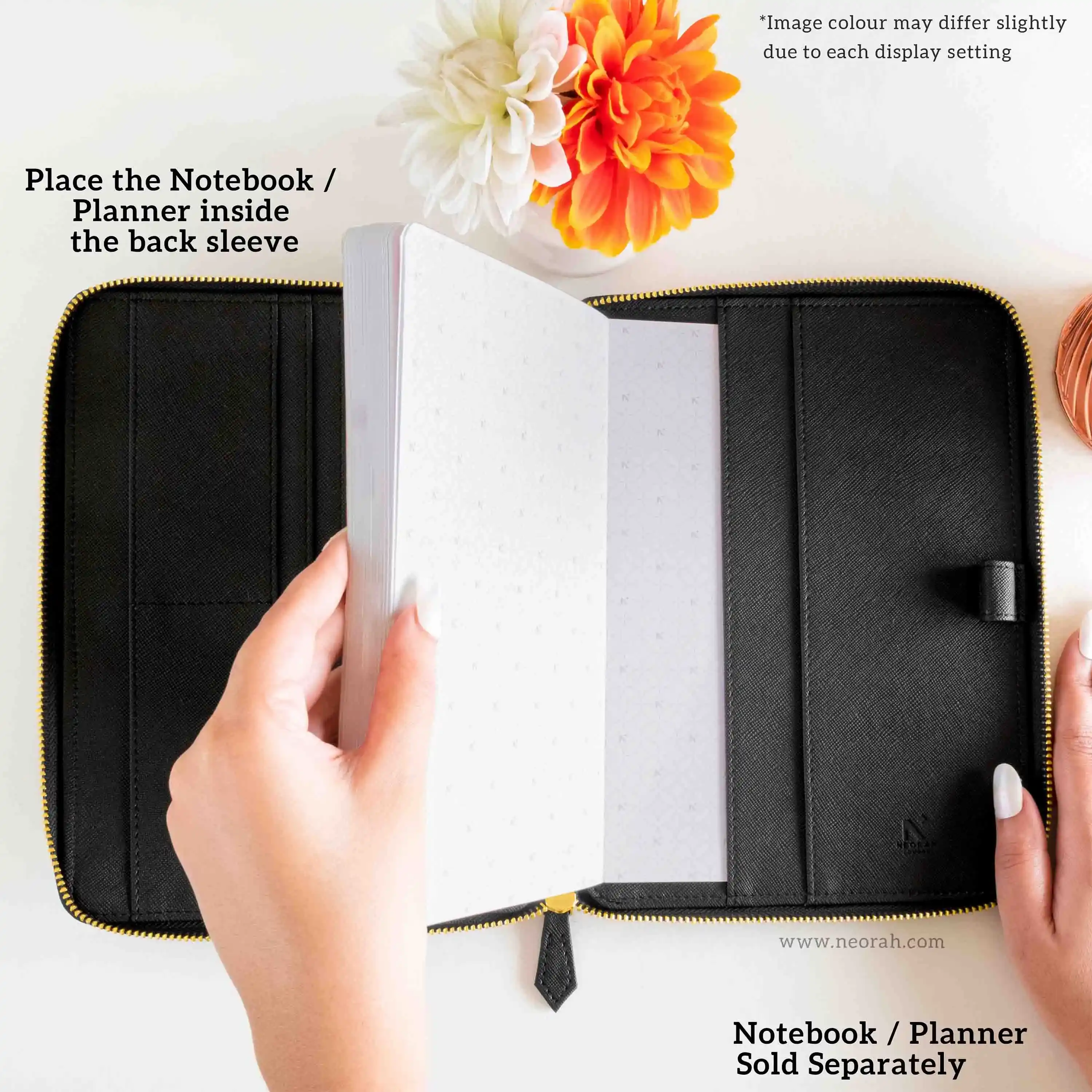 A5 - REFILLABLE QUILTED ORGANISER SLEEVE - ZIP - Image 23