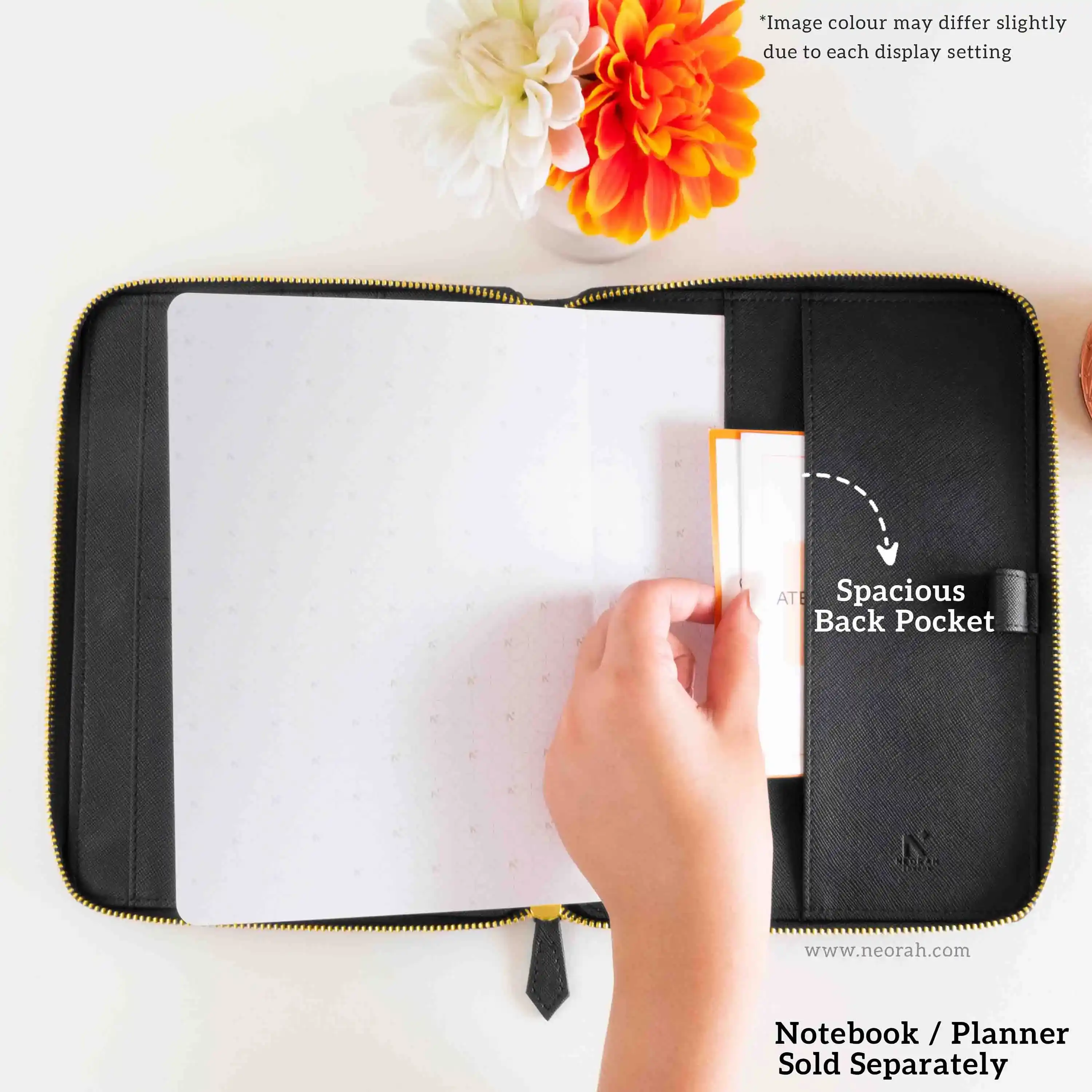 A5 - REFILLABLE QUILTED ORGANISER SLEEVE - ZIP - Image 24