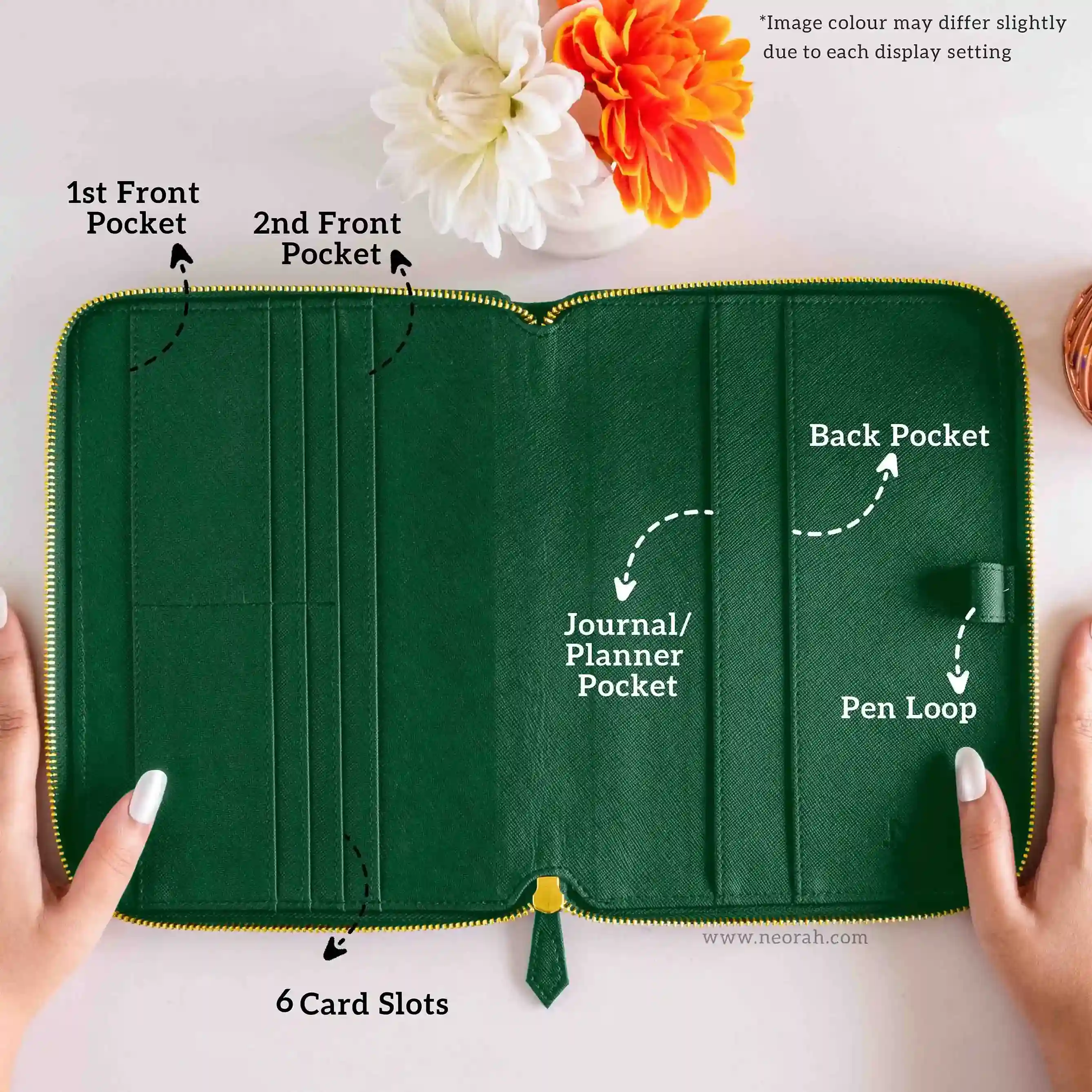 A5 - REFILLABLE QUILTED ORGANISER SLEEVE - ZIP - Image 3