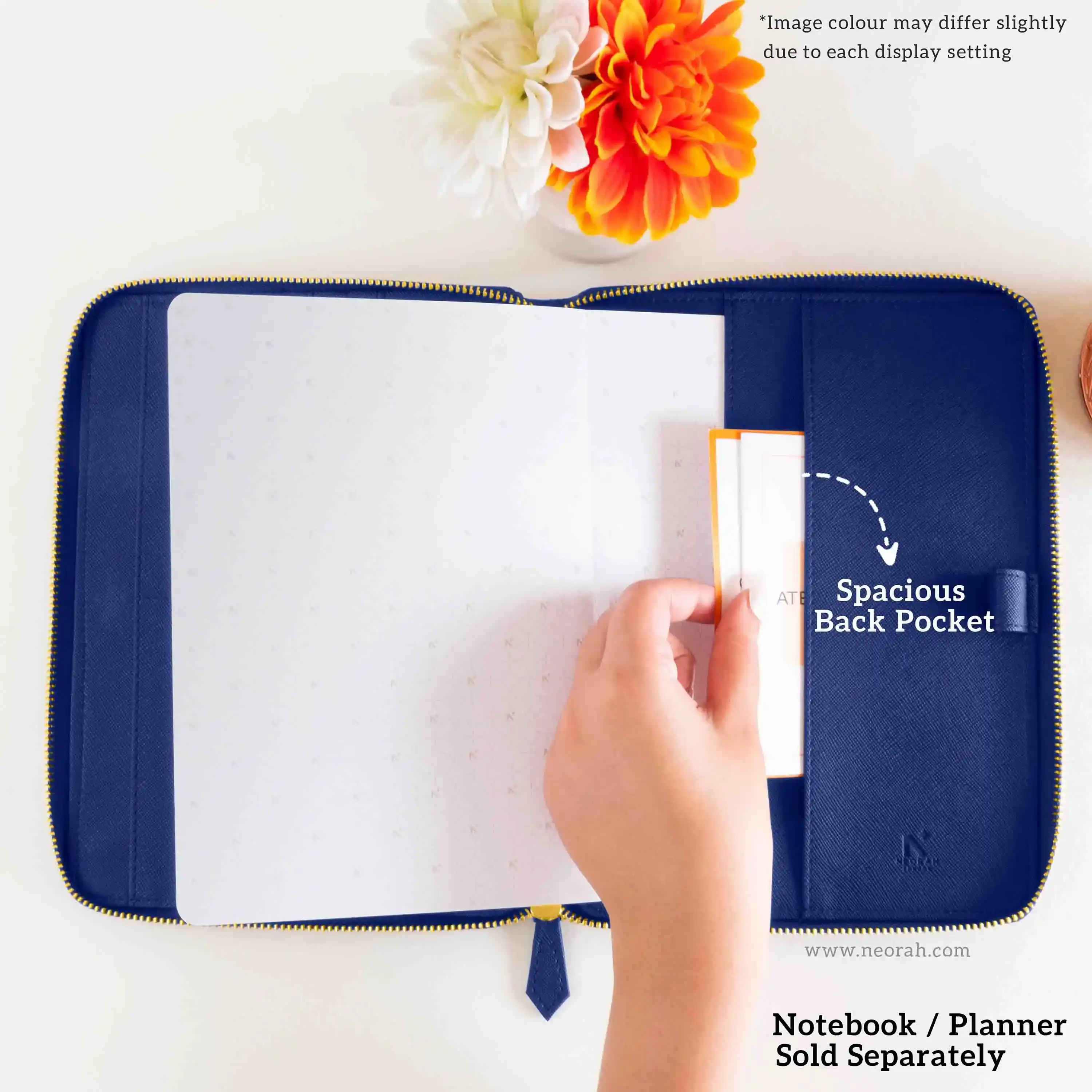 A5 - REFILLABLE QUILTED ORGANISER SLEEVE - ZIP - Image 70