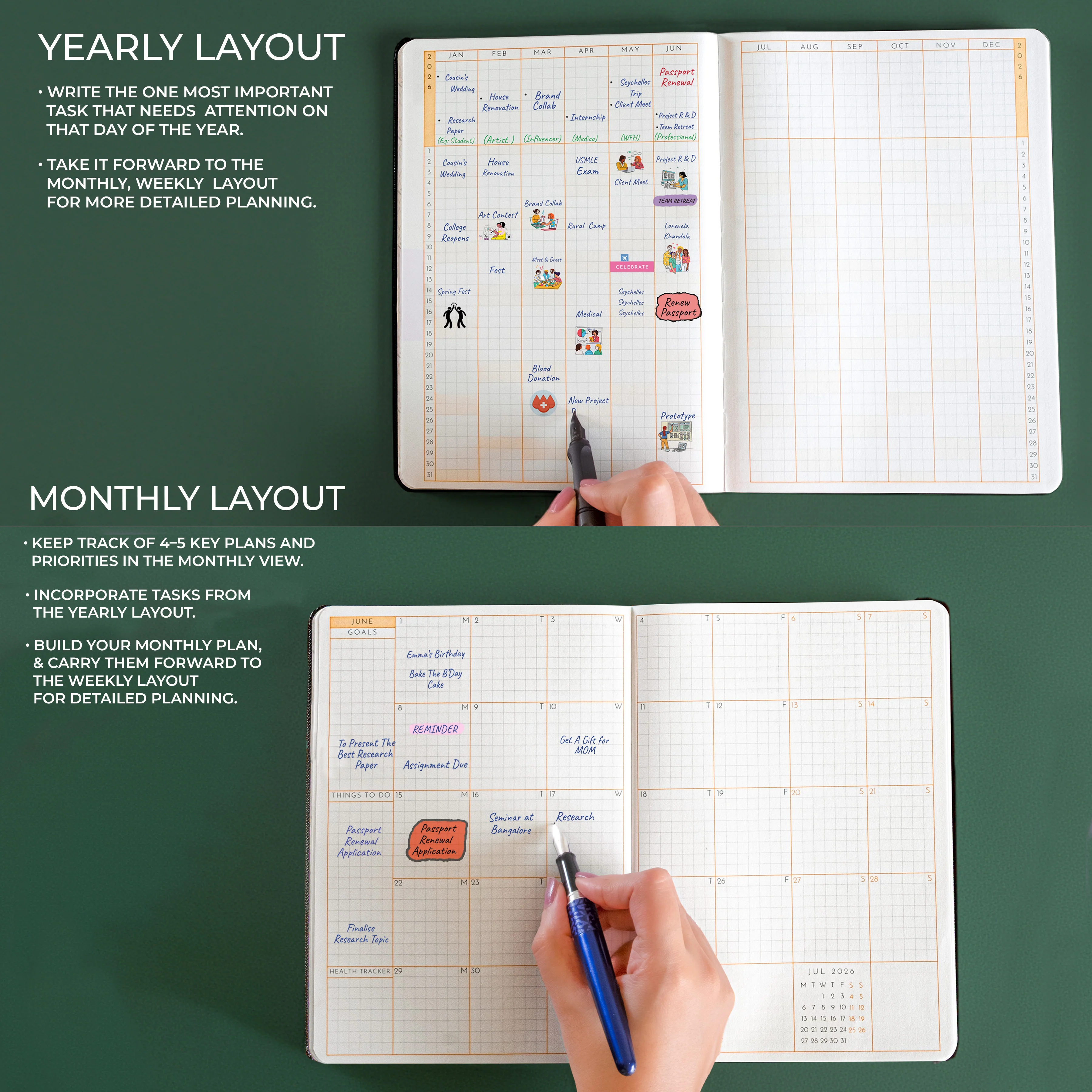 A5 - 2026 - WEEKLY PLANNER - HARD COVER - Image 6