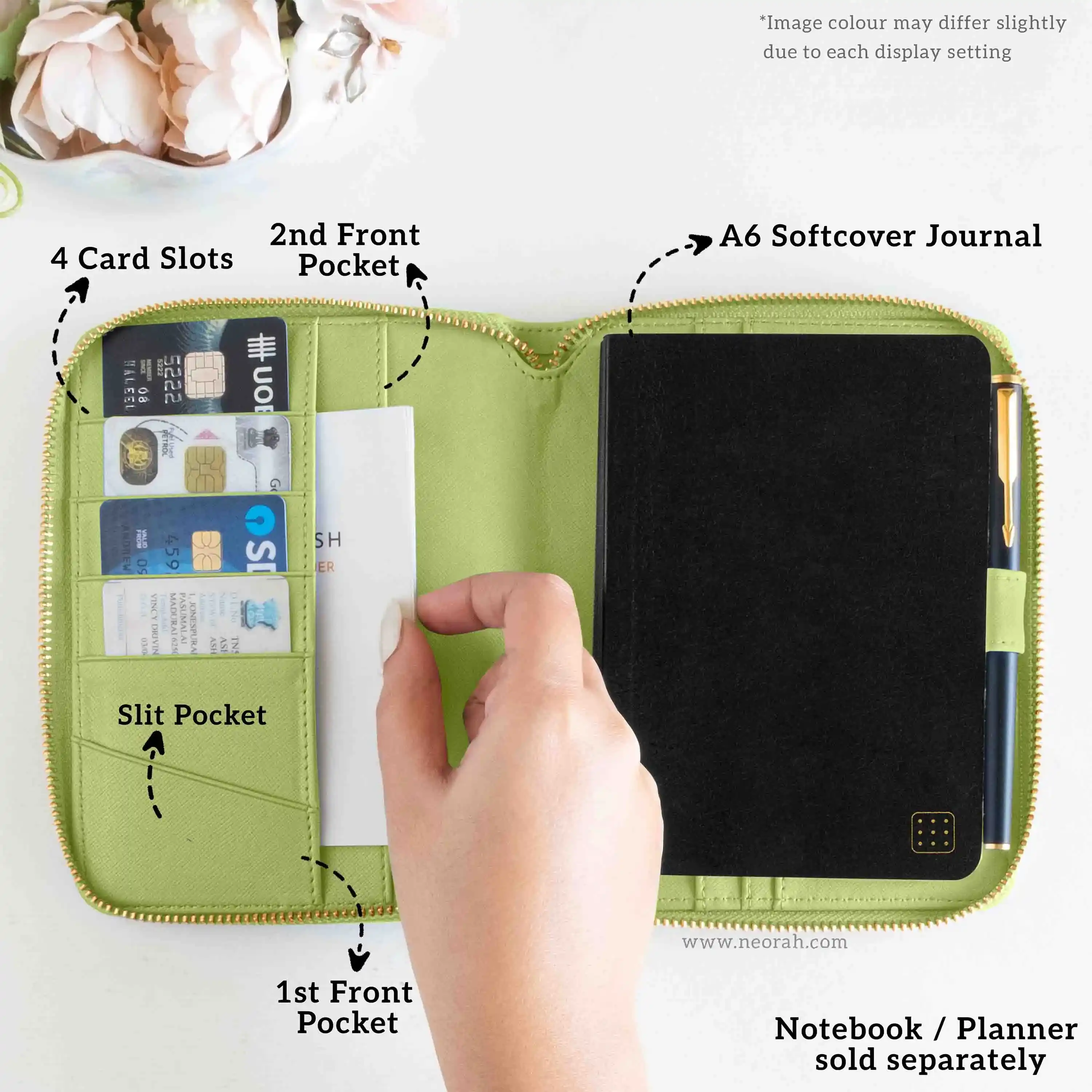 A6 - REFILLABLE QUILTED ORGANISER SLEEVE - ZIP - Image 17