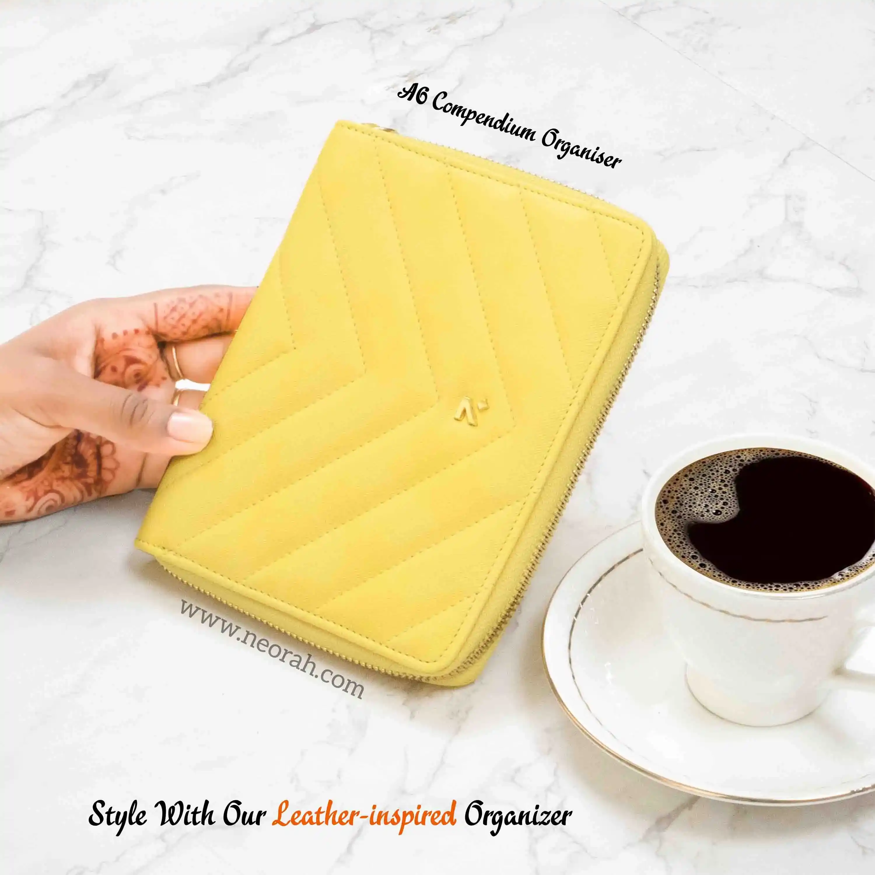 A6 - REFILLABLE QUILTED ORGANISER SLEEVE - ZIP - Image 184