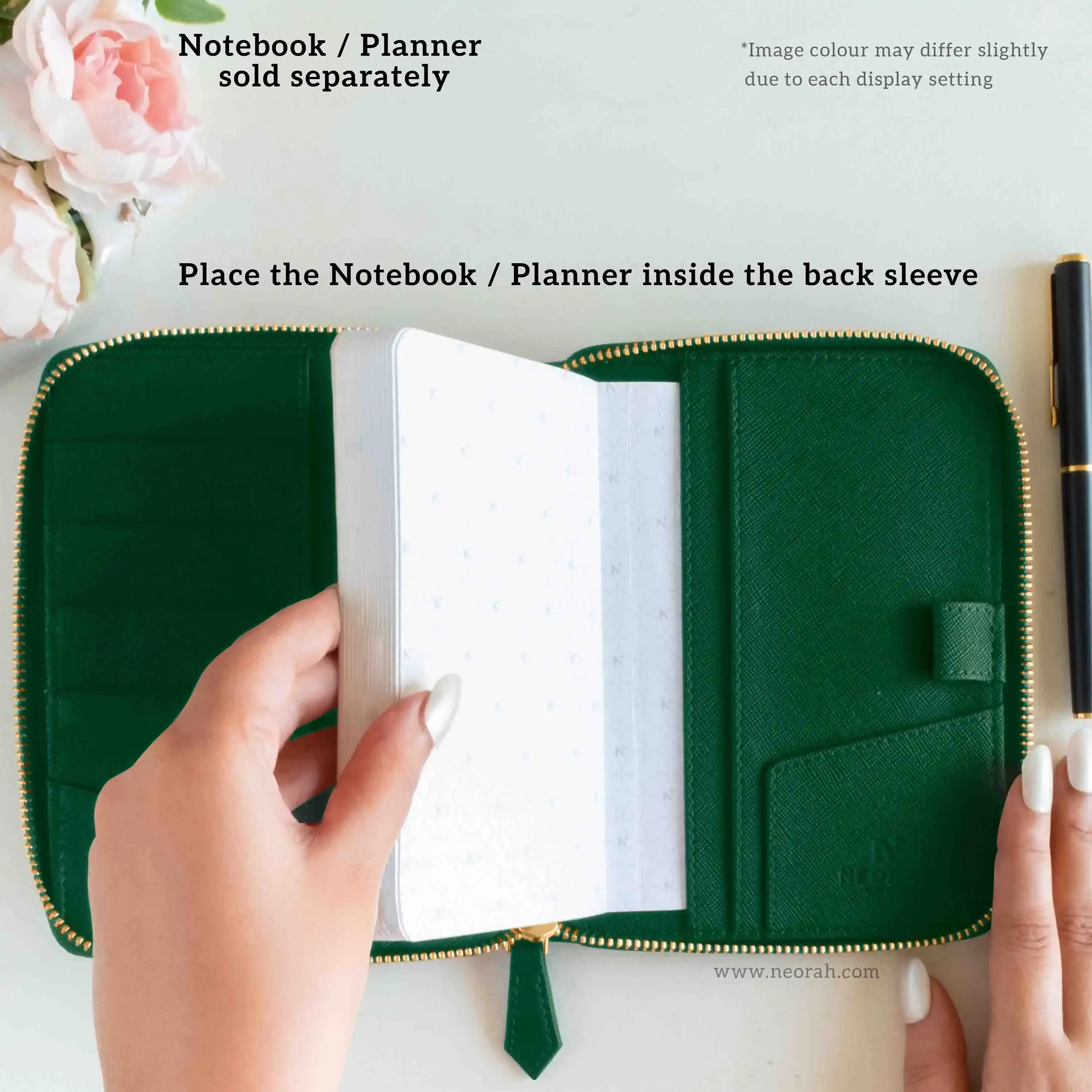 A6 - REFILLABLE QUILTED ORGANISER SLEEVE - ZIP - Image 5