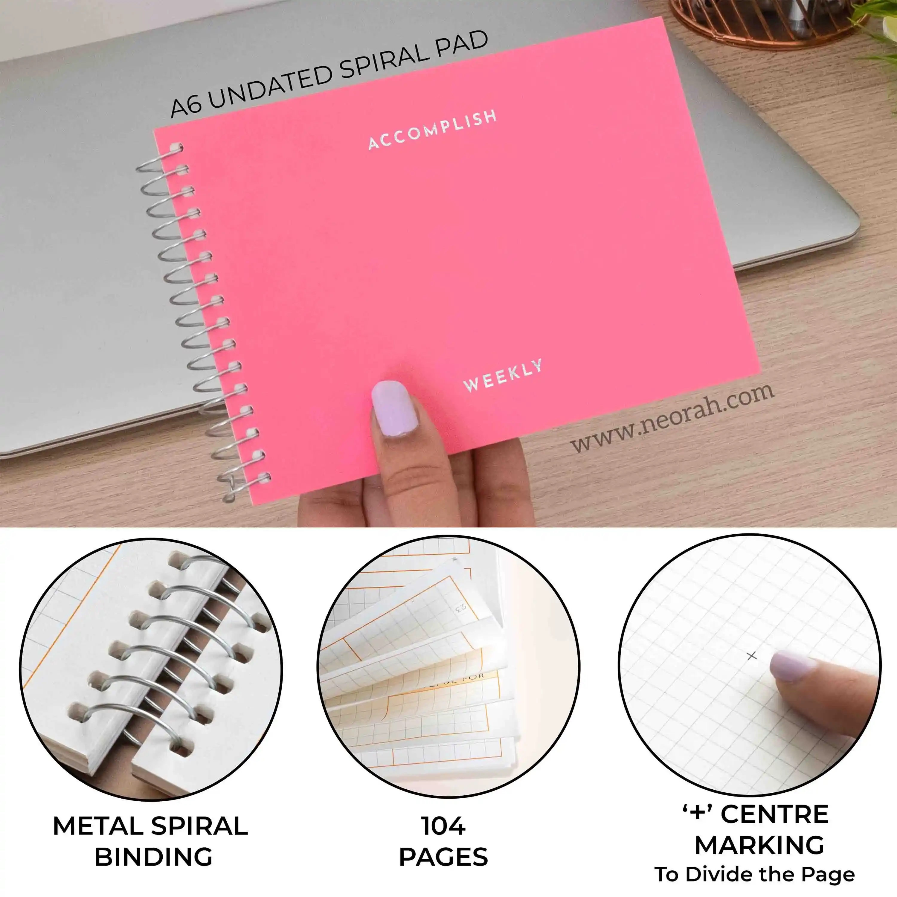 A6- UNDATED PLANNER- SOFT COVER - SPIRAL PAD - Image 13
