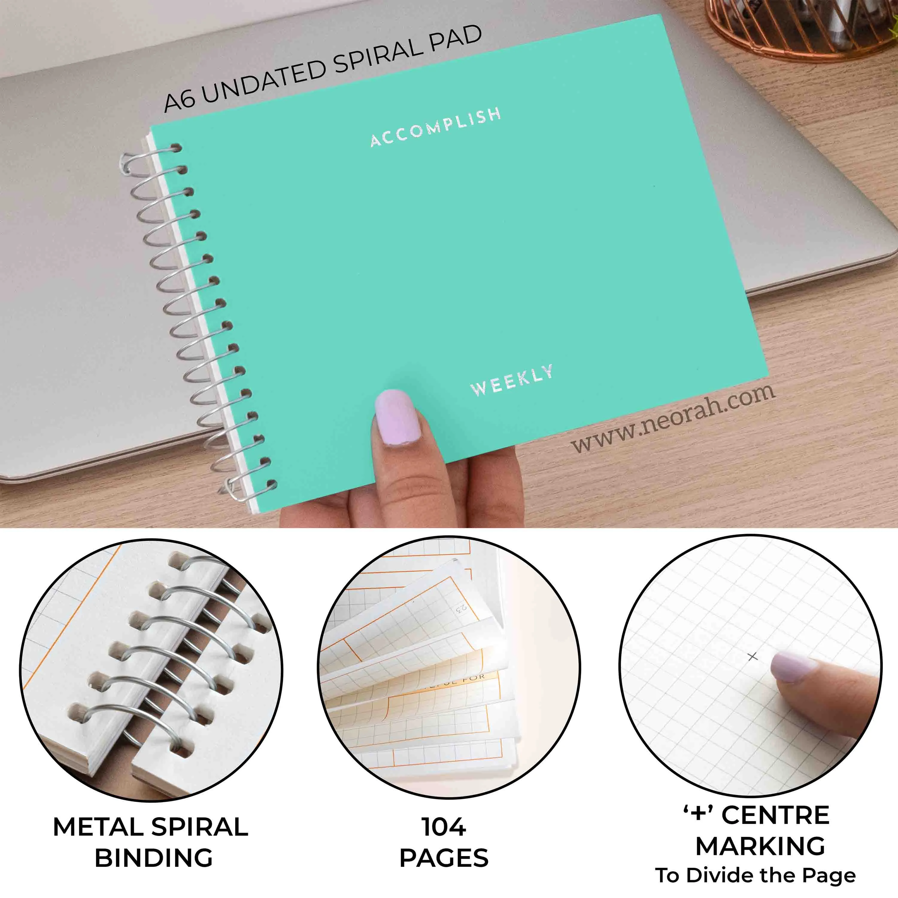 A6- UNDATED PLANNER- SOFT COVER - SPIRAL PAD - Image 15