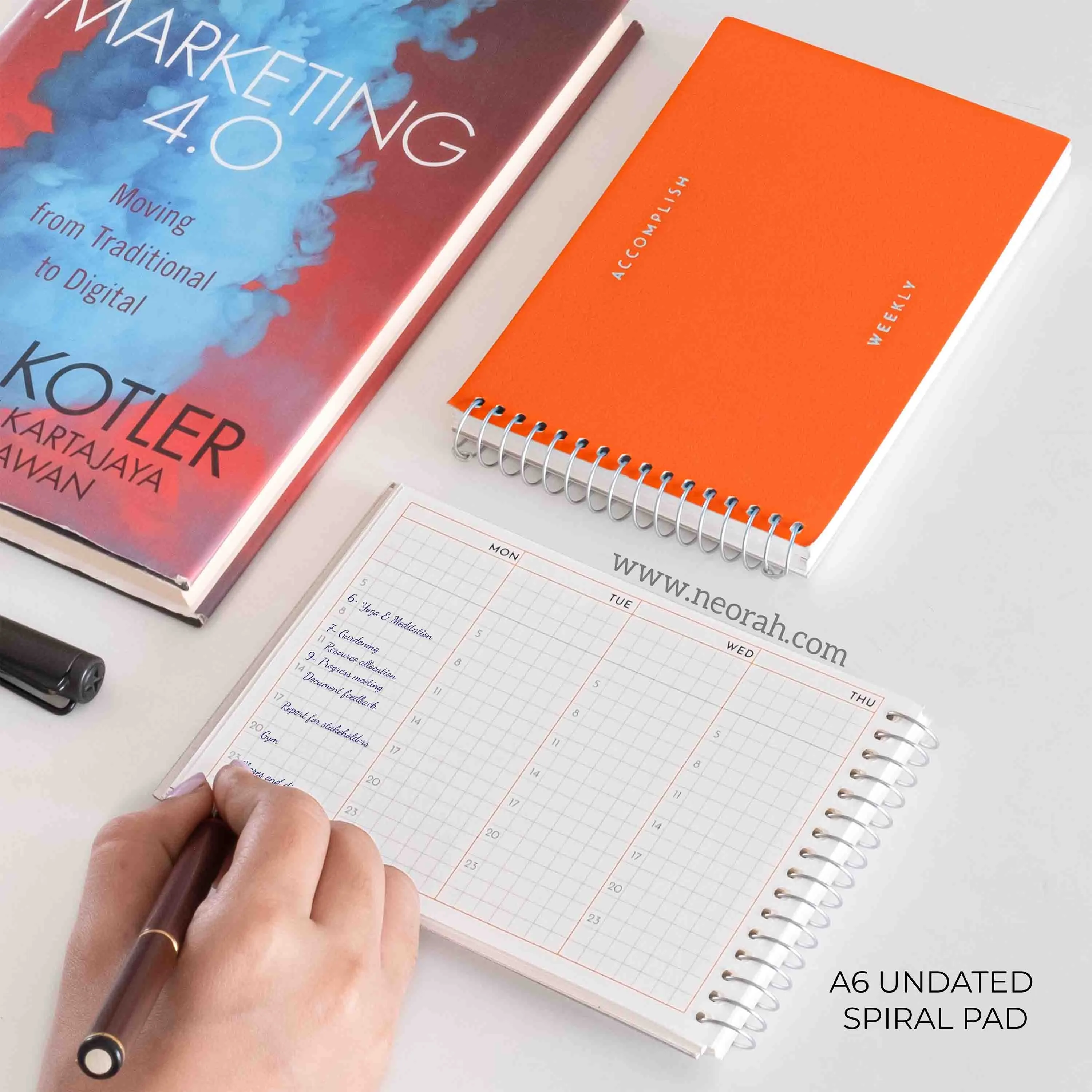 A6- UNDATED PLANNER- SOFT COVER - SPIRAL PAD - Image 22