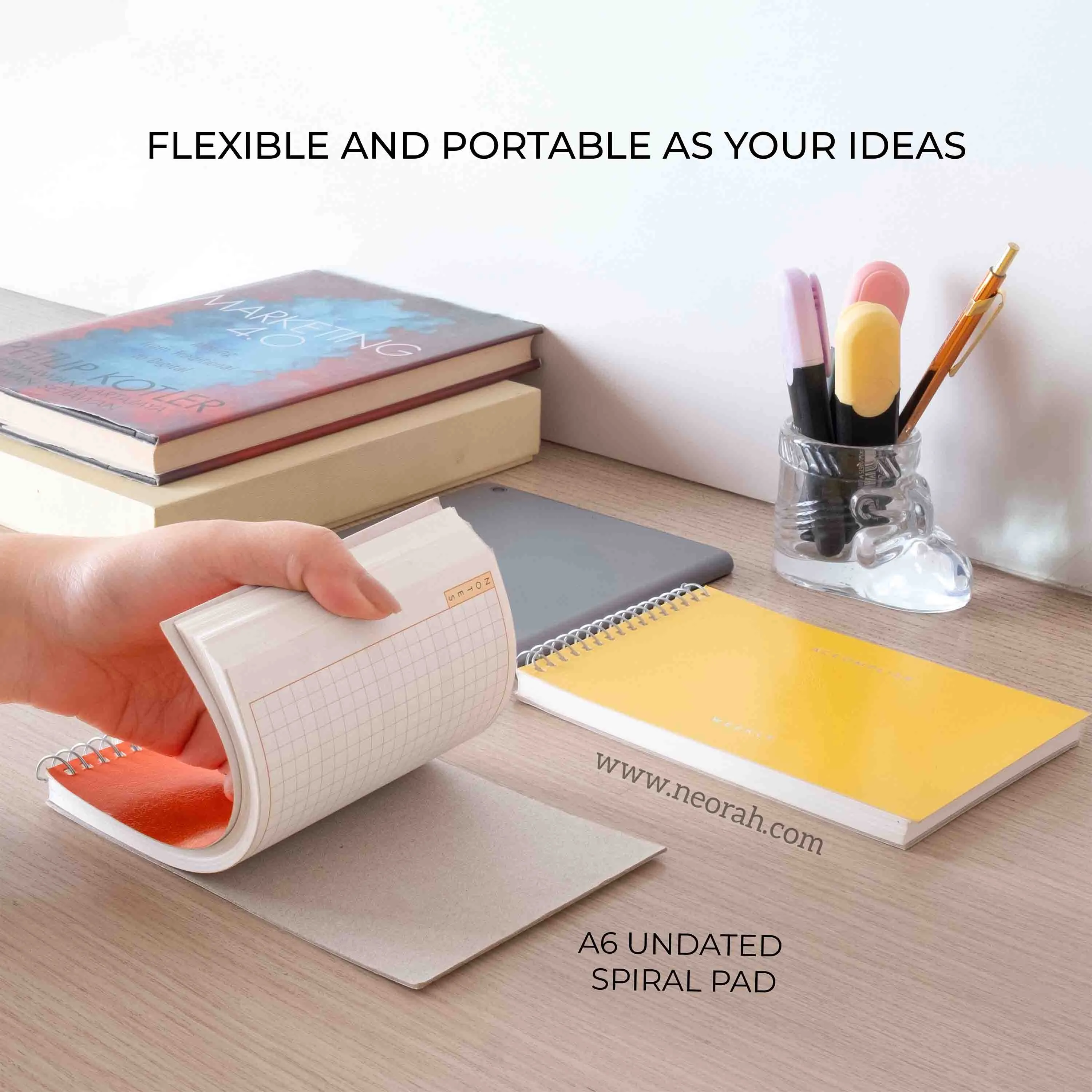 A6- UNDATED PLANNER- SOFT COVER - SPIRAL PAD - Image 25