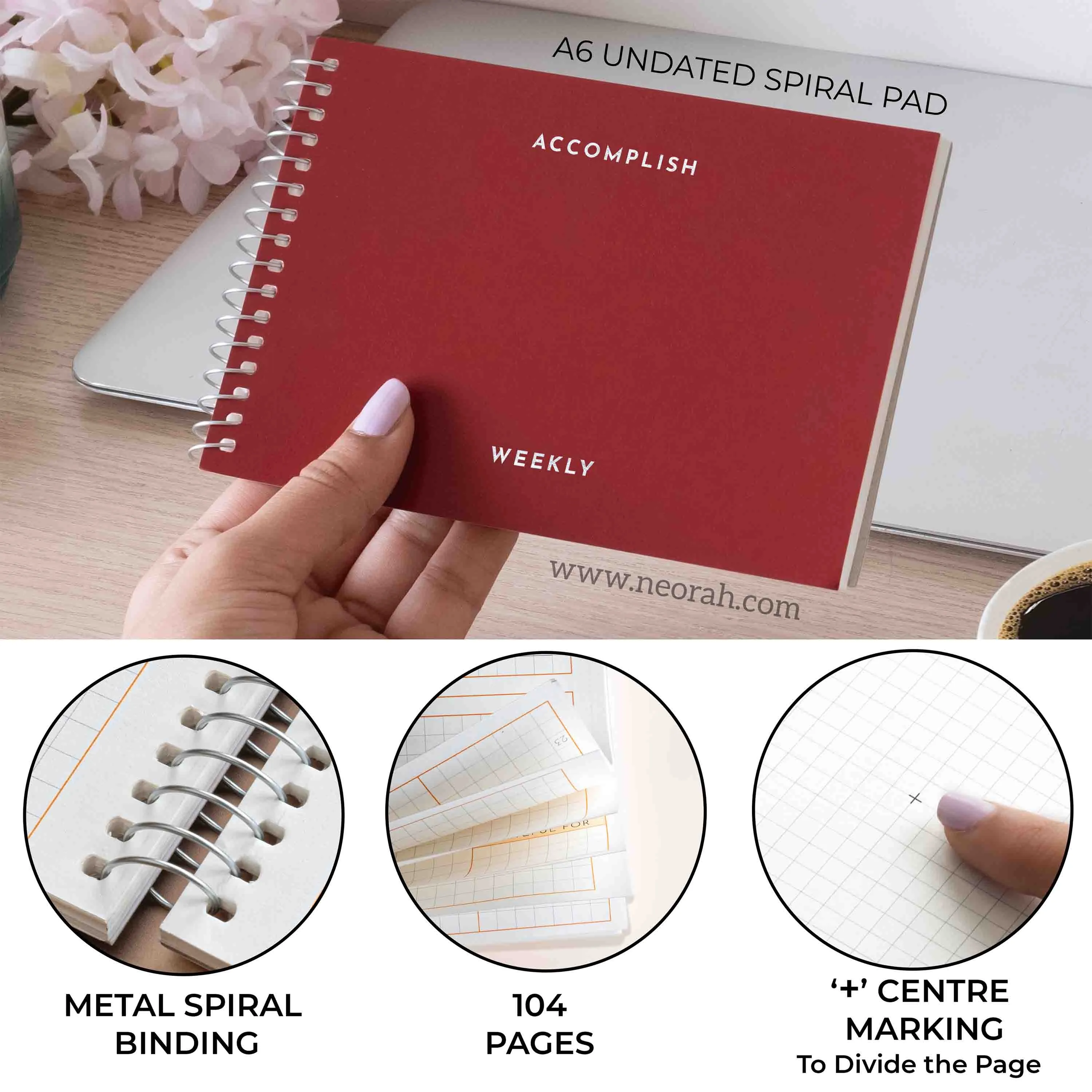 A6- UNDATED PLANNER- SOFT COVER - SPIRAL PAD - Image 27