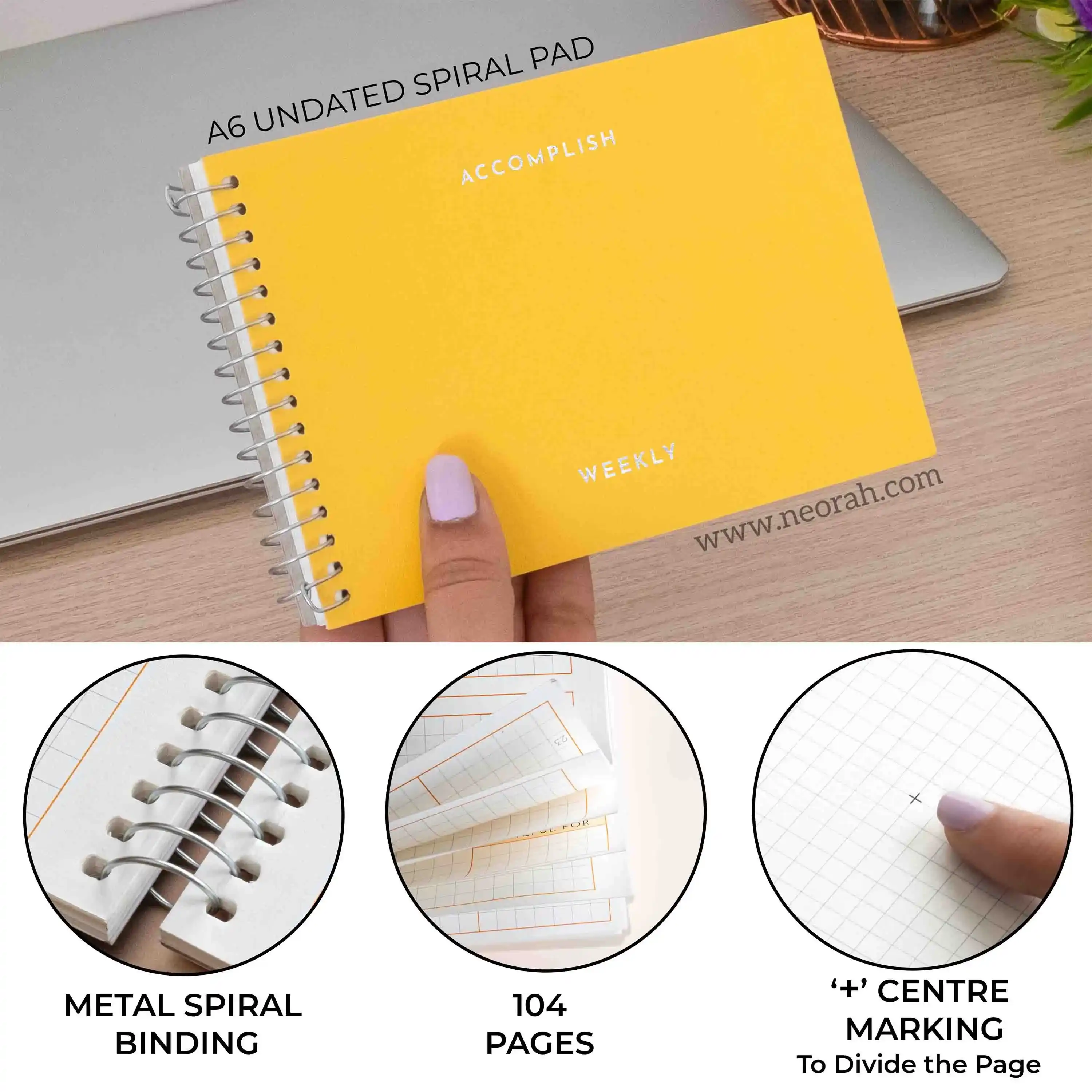 A6- UNDATED PLANNER- SOFT COVER - SPIRAL PAD - Image 35