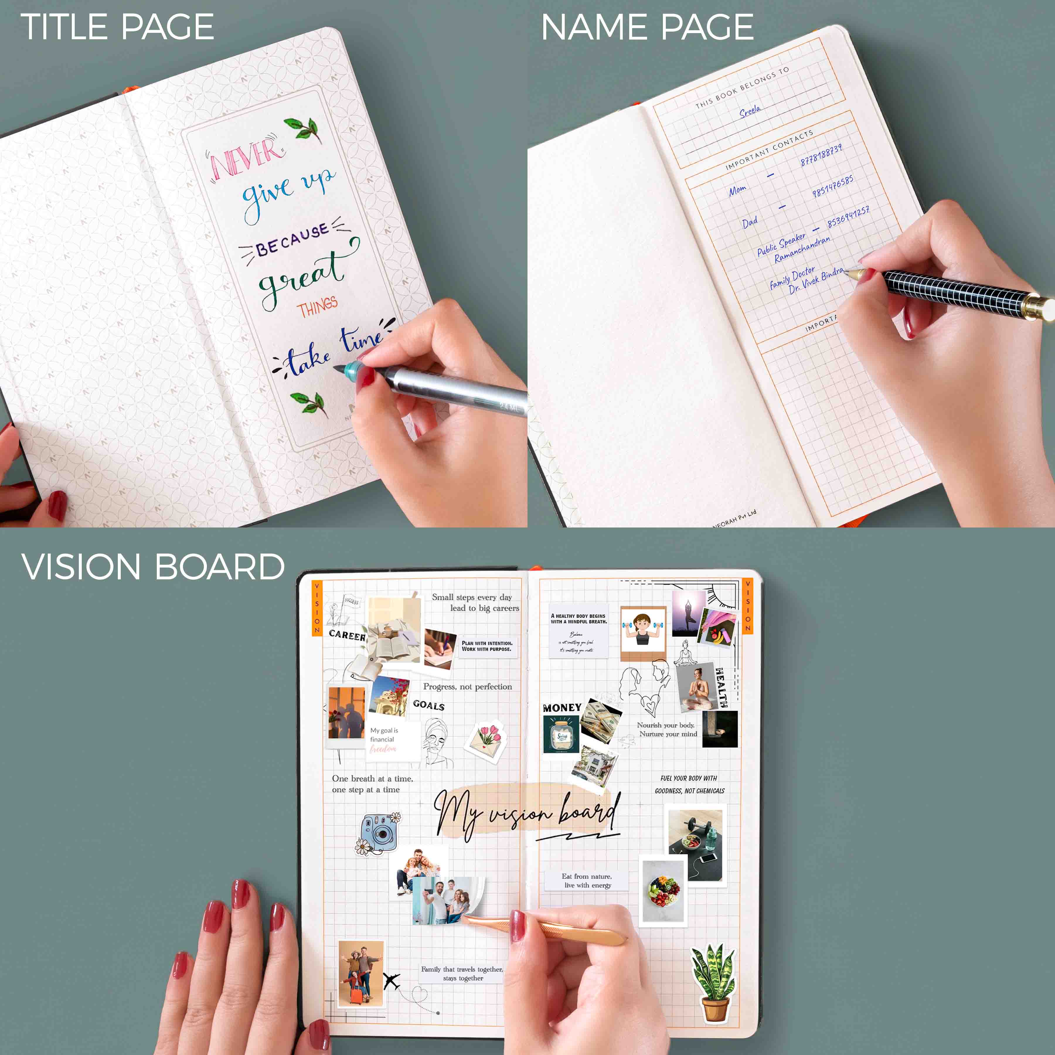 PETITE - UNDATED - WEEKLY PLANNER - HARD COVER - Image 3