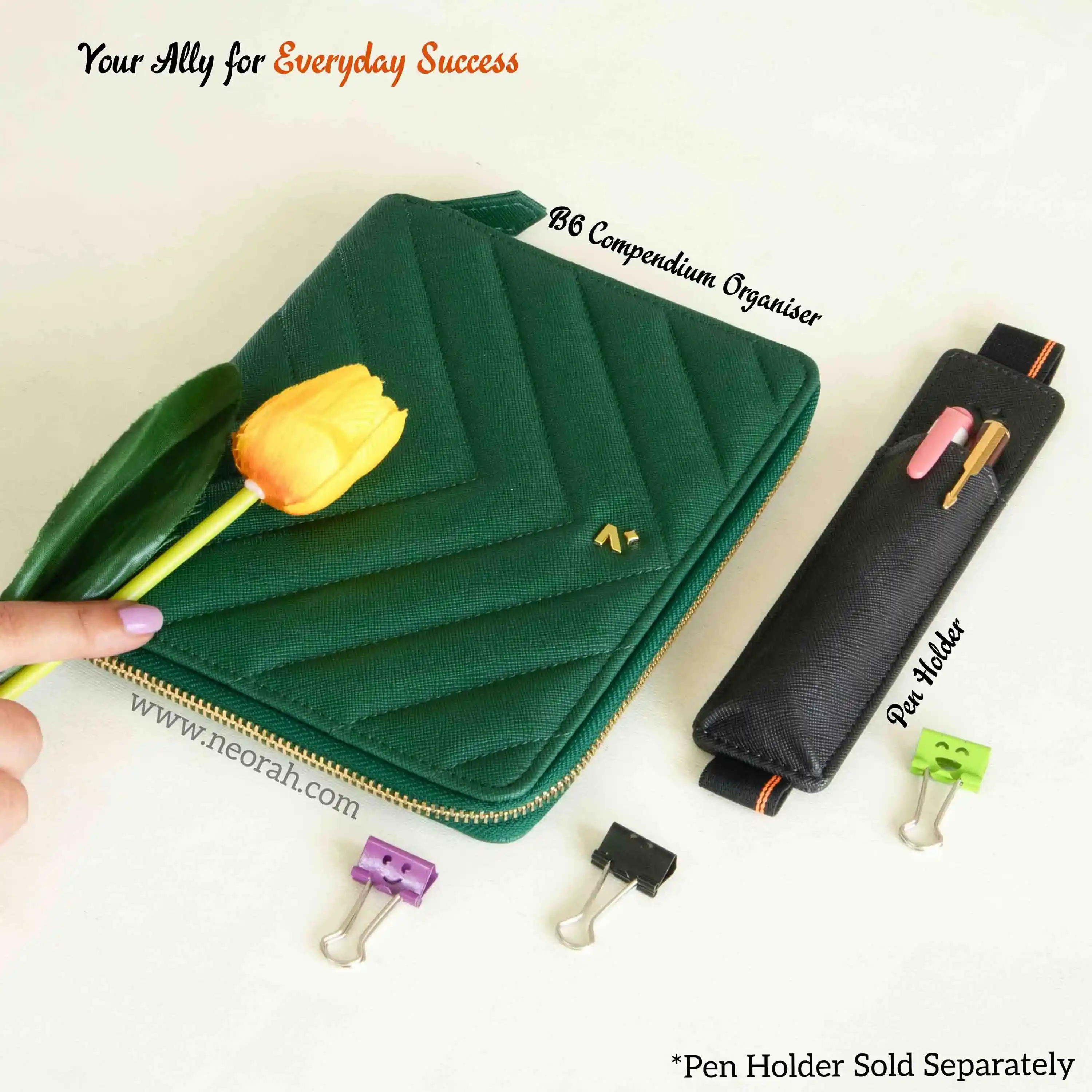 B6 - REFILLABLE QUILTED ORGANISER SLEEVE - ZIP - Image 10