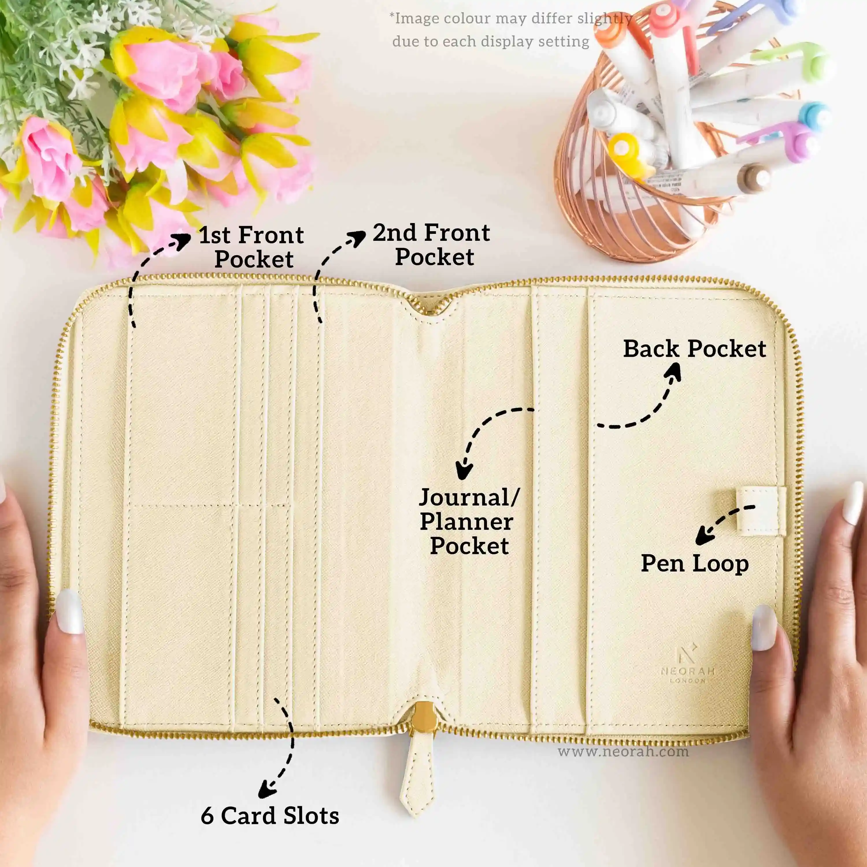 B6 - REFILLABLE QUILTED ORGANISER SLEEVE - ZIP - Image 12