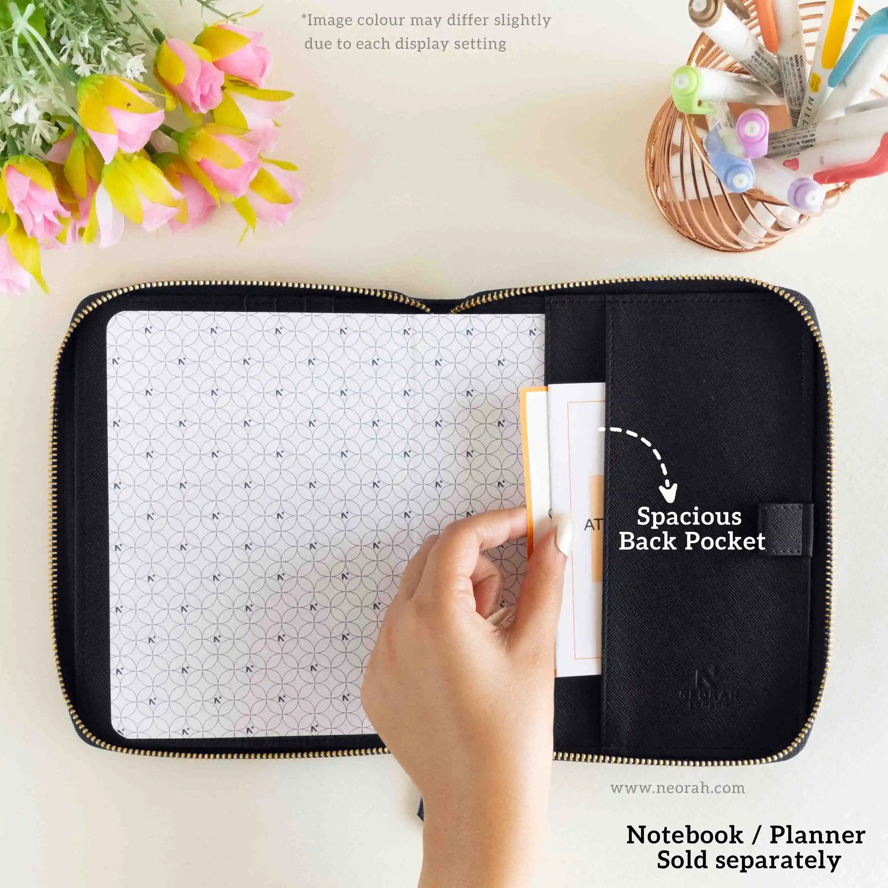 B6 - REFILLABLE QUILTED ORGANISER SLEEVE - ZIP - Image 23