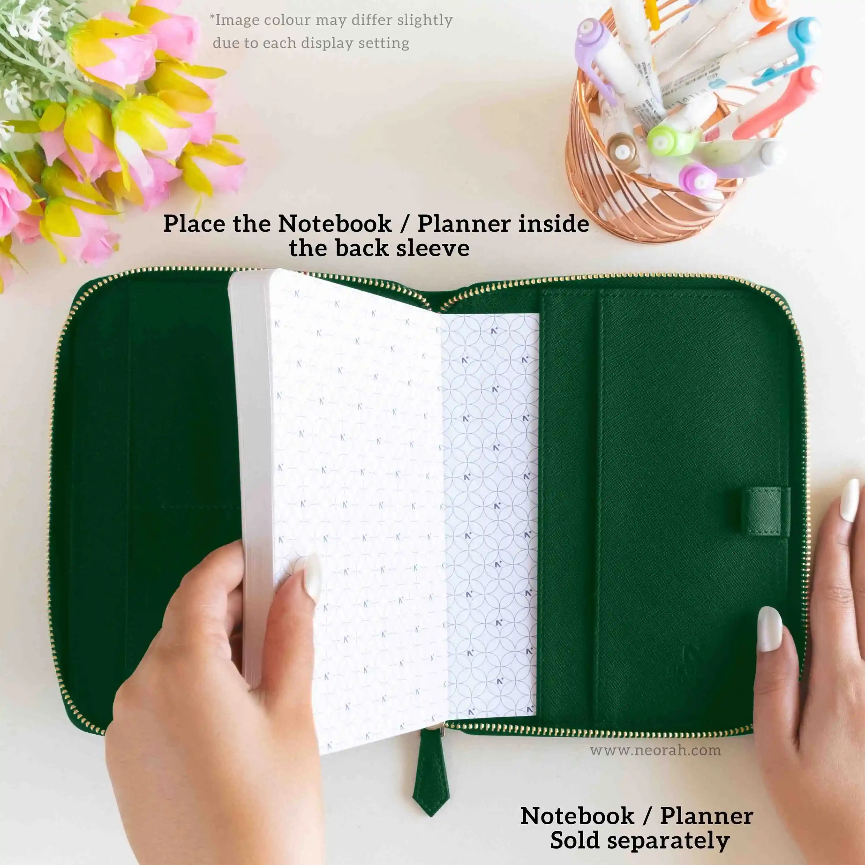 B6 - REFILLABLE QUILTED ORGANISER SLEEVE - ZIP - Image 5