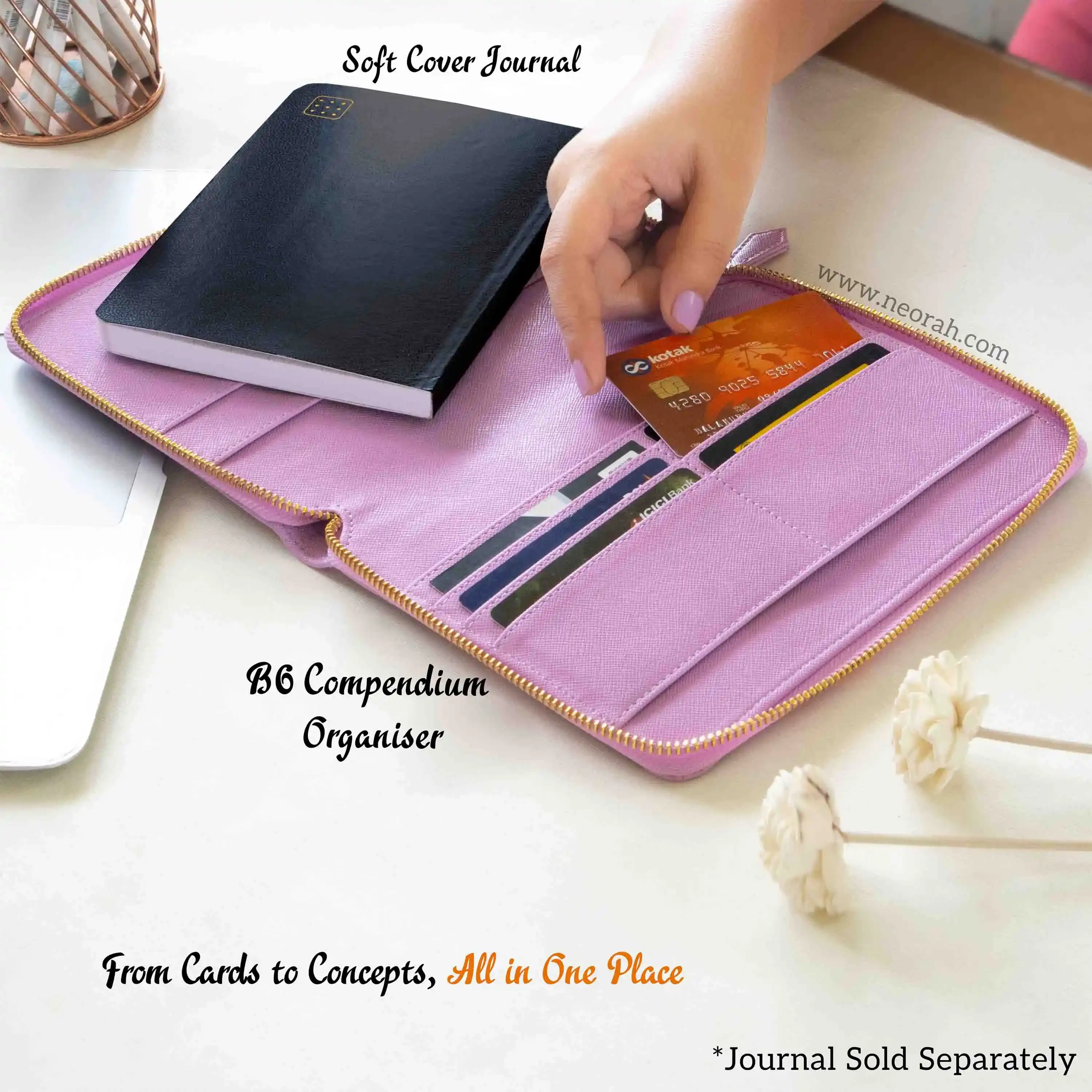 B6 - REFILLABLE QUILTED ORGANISER SLEEVE - ZIP - Image 56