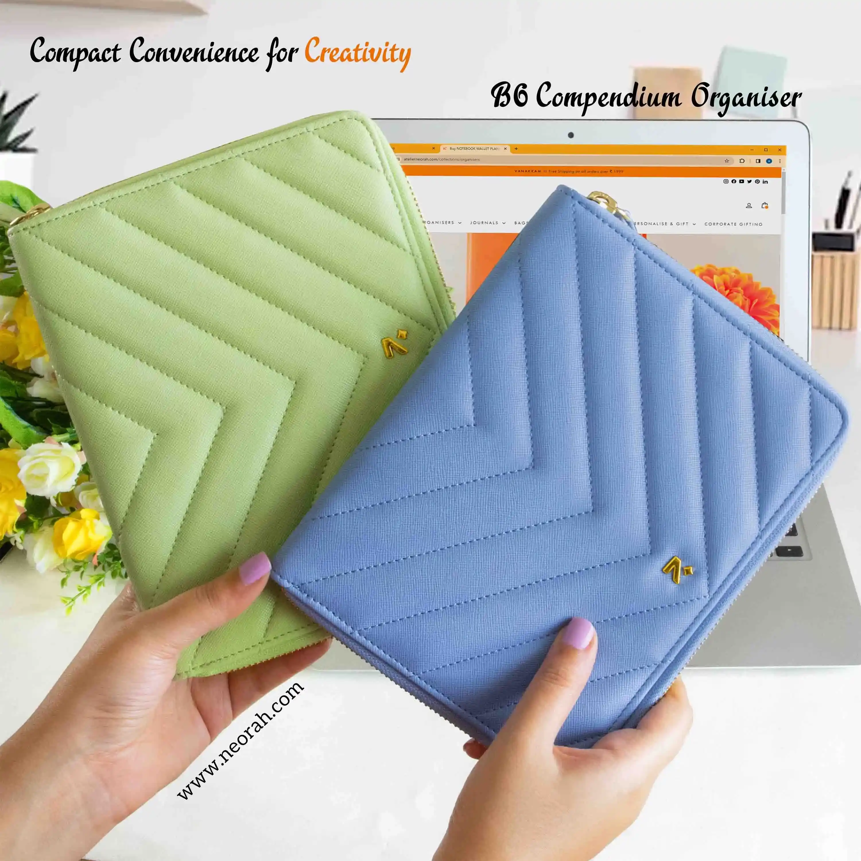 B6 - REFILLABLE QUILTED ORGANISER SLEEVE - ZIP - Image 66