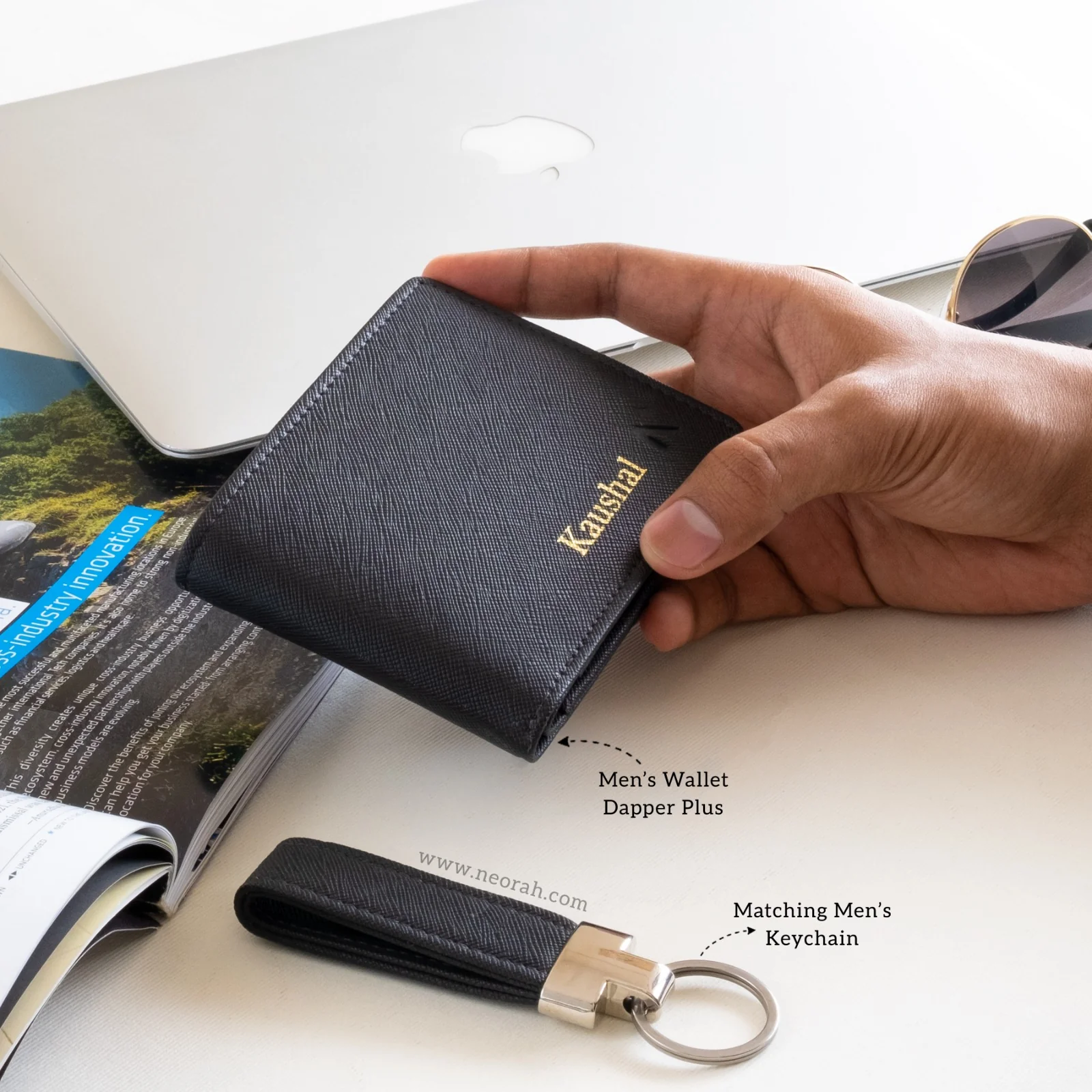 DAPPER PLUS - BIFOLD WALLET FOR MEN WITH FLAP + KEYCHAIN - Image 20