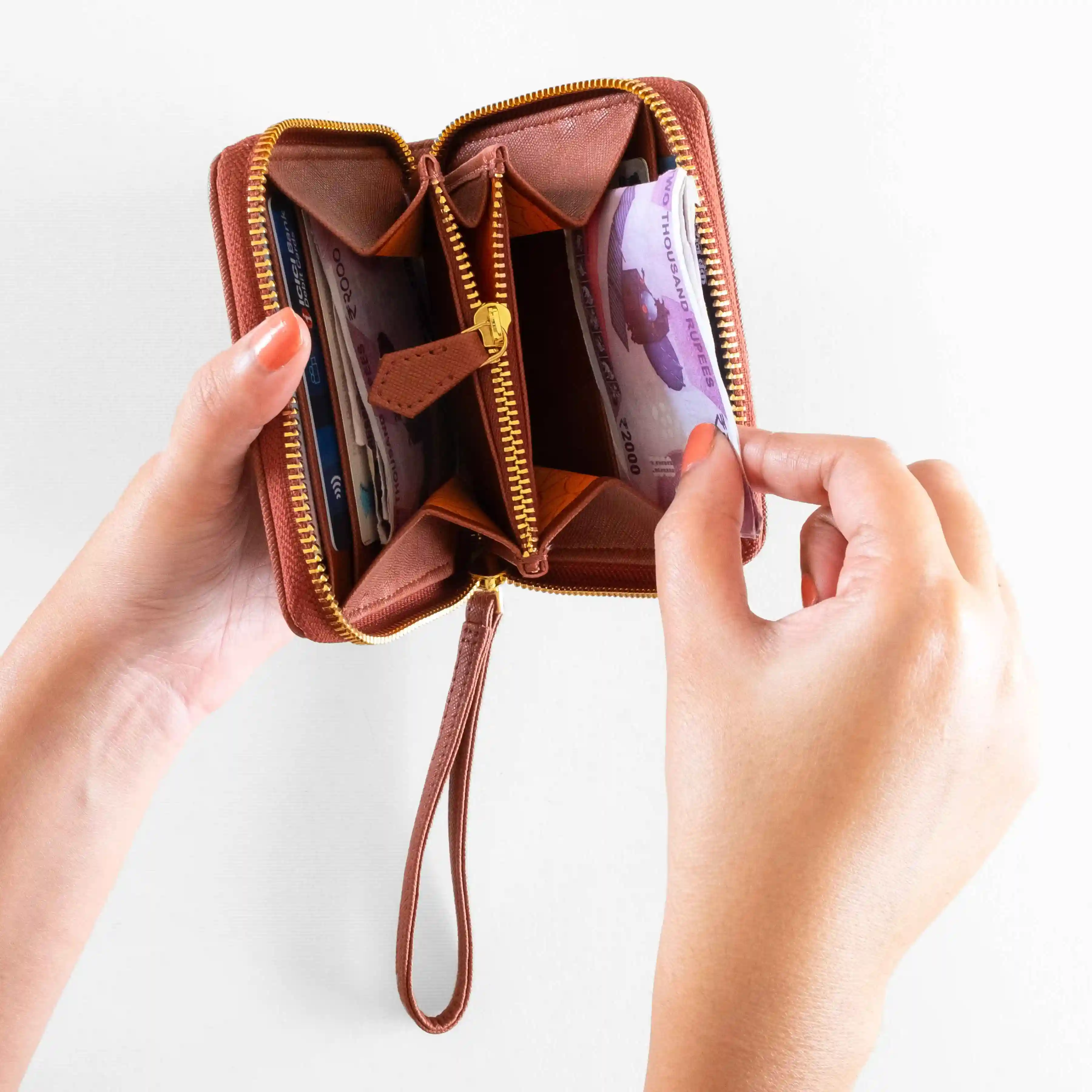 BIJOU - WOMEN ZIP AROUND WALLET WITH WRISTLET - Image 12