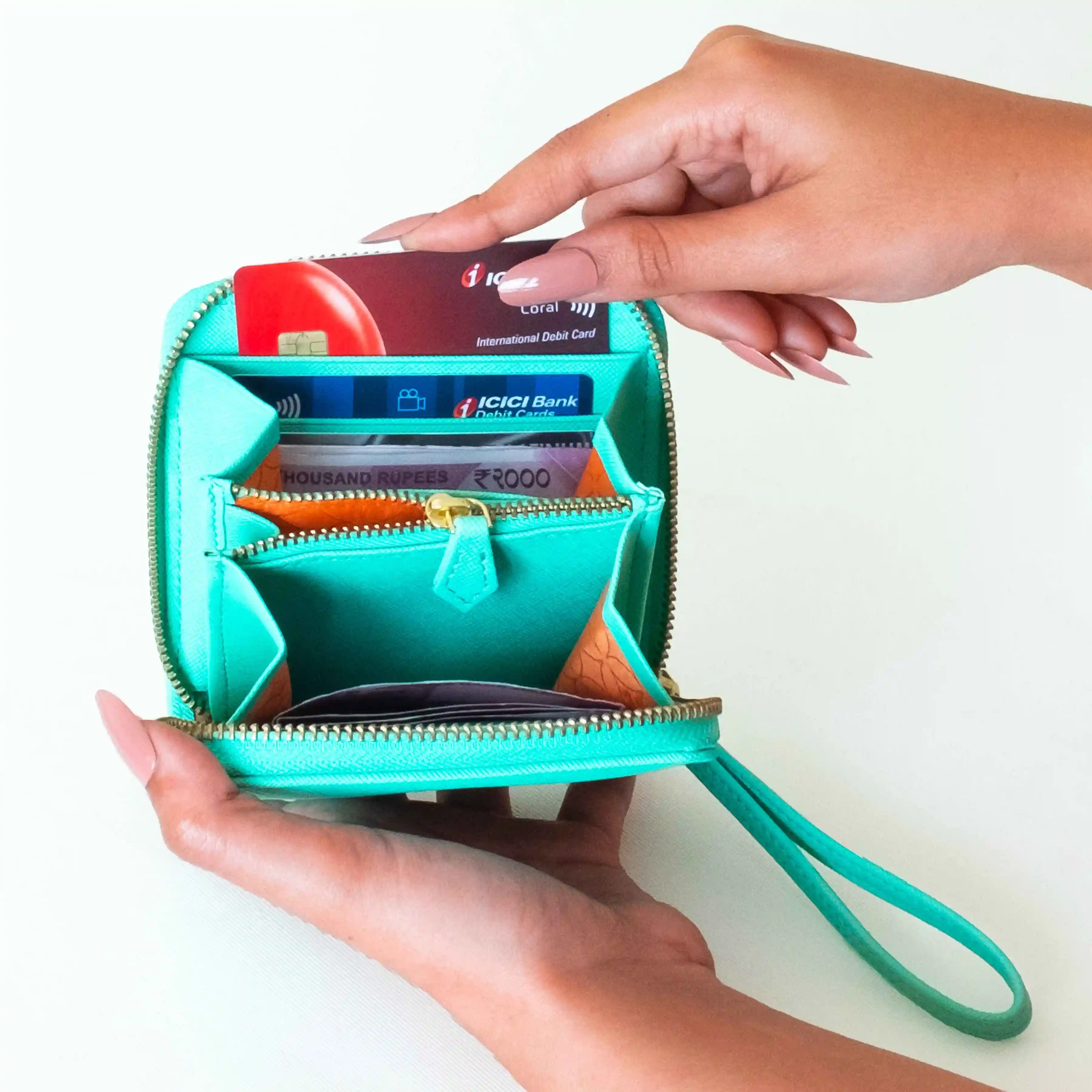 BIJOU - WOMEN ZIP AROUND WALLET WITH WRISTLET - Image 52