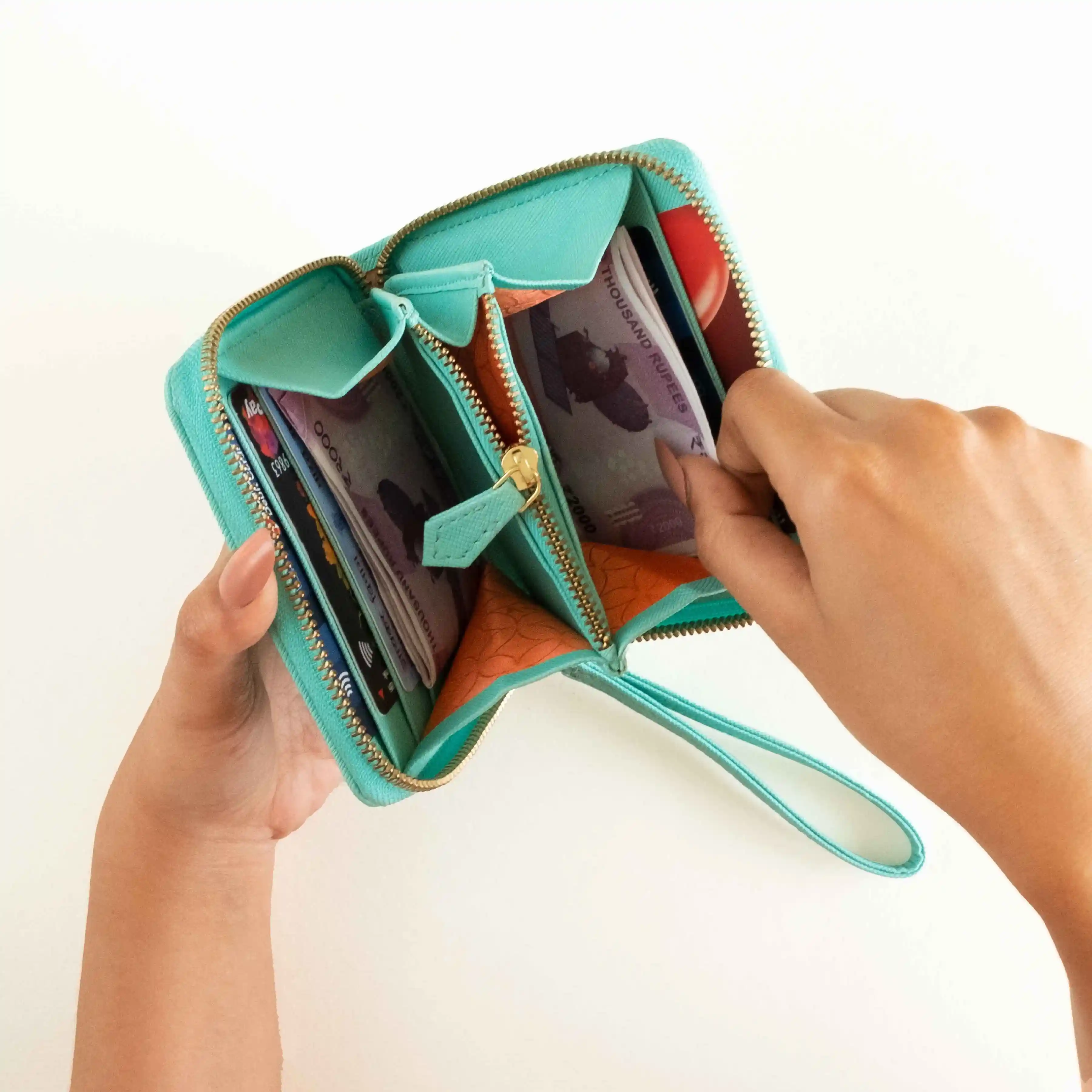 BIJOU - WOMEN ZIP AROUND WALLET WITH WRISTLET - Image 53