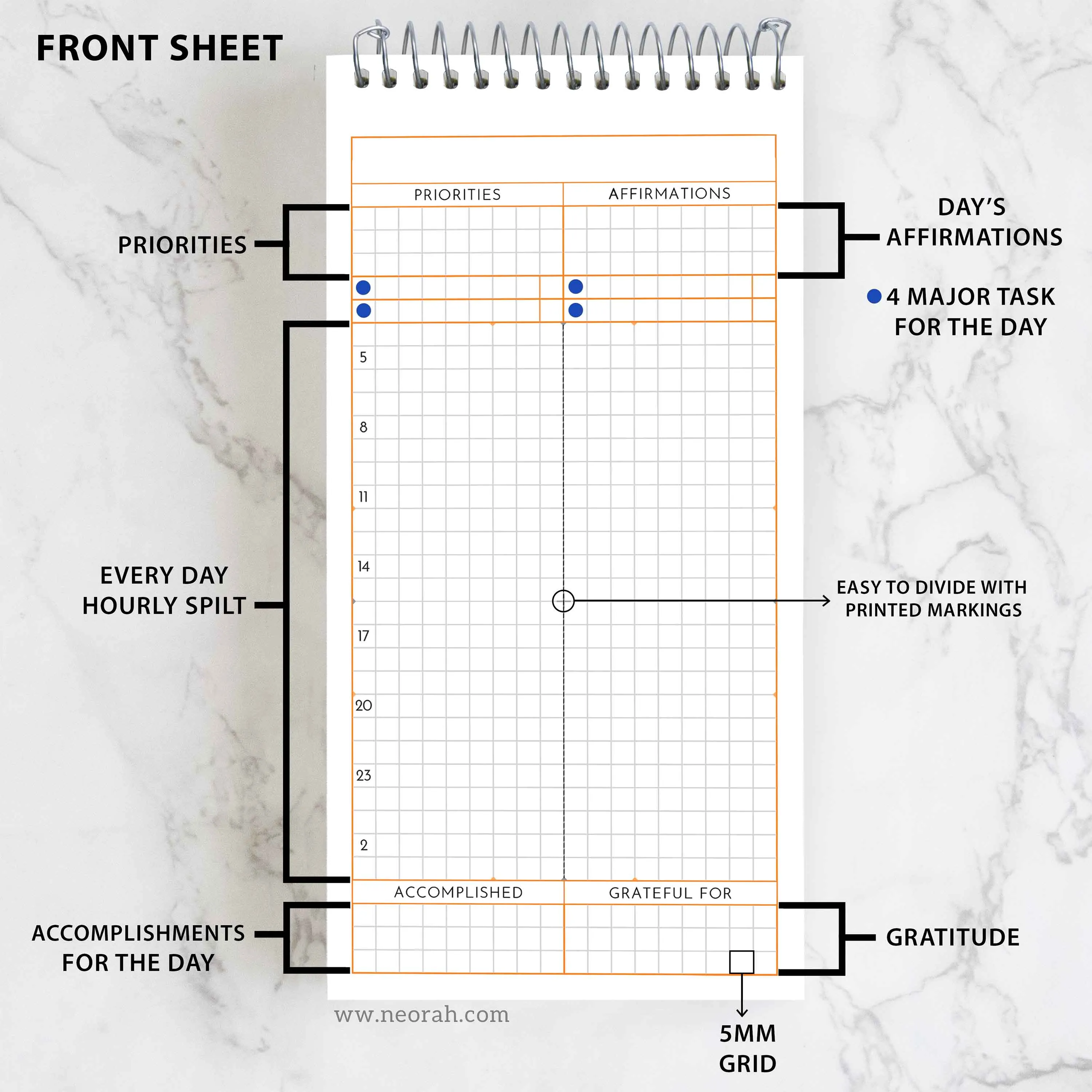 PETITE - UNDATED PLANNER- SOFT COVER - SPIRAL PAD - Image 9